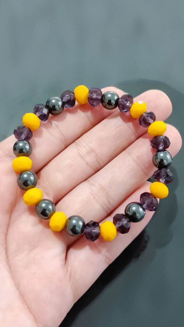 Pulseira com pedra hematita para proteção energética. - Imagem 2