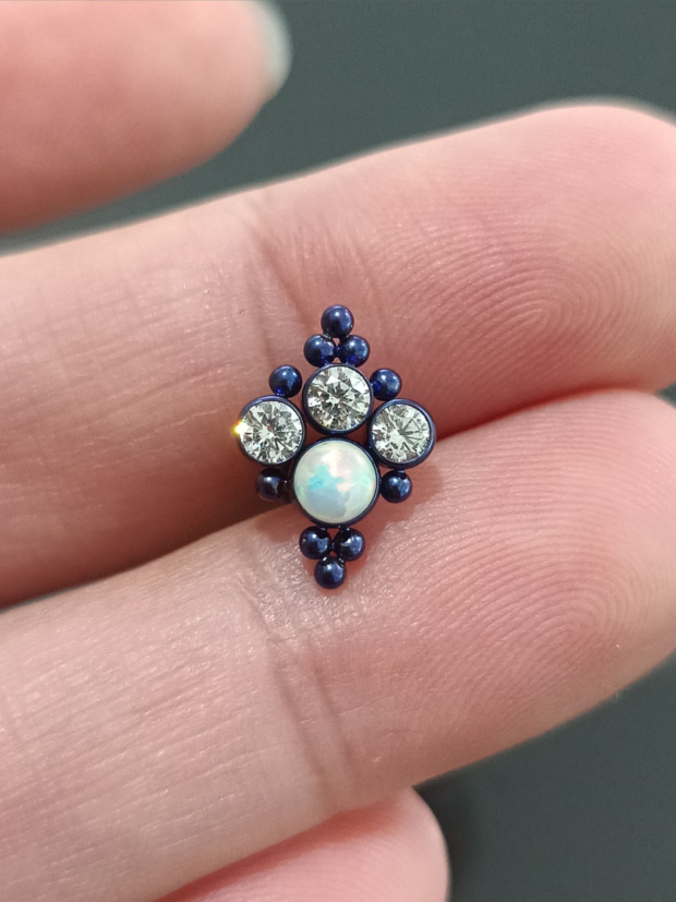 Labret Opala e cristais - Imagem 4