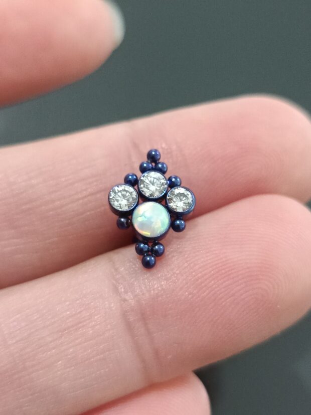 Labret Opala e cristais - Imagem 3