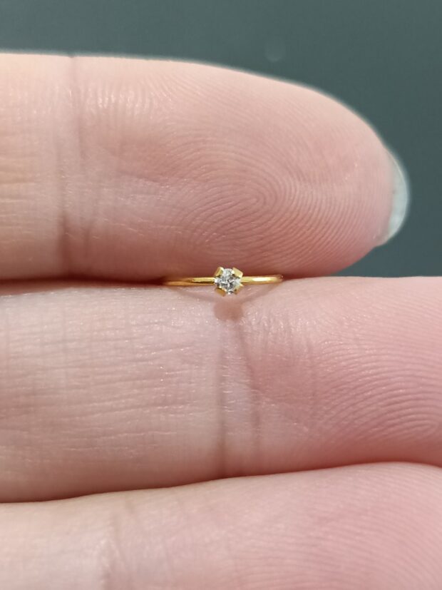 Argola Nostril Dourada Com Strass - Imagem 7