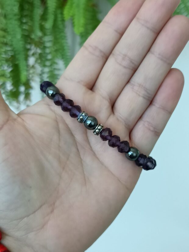 Pulseira Nó  da Bruxa com pedra Hematita - Imagem 4